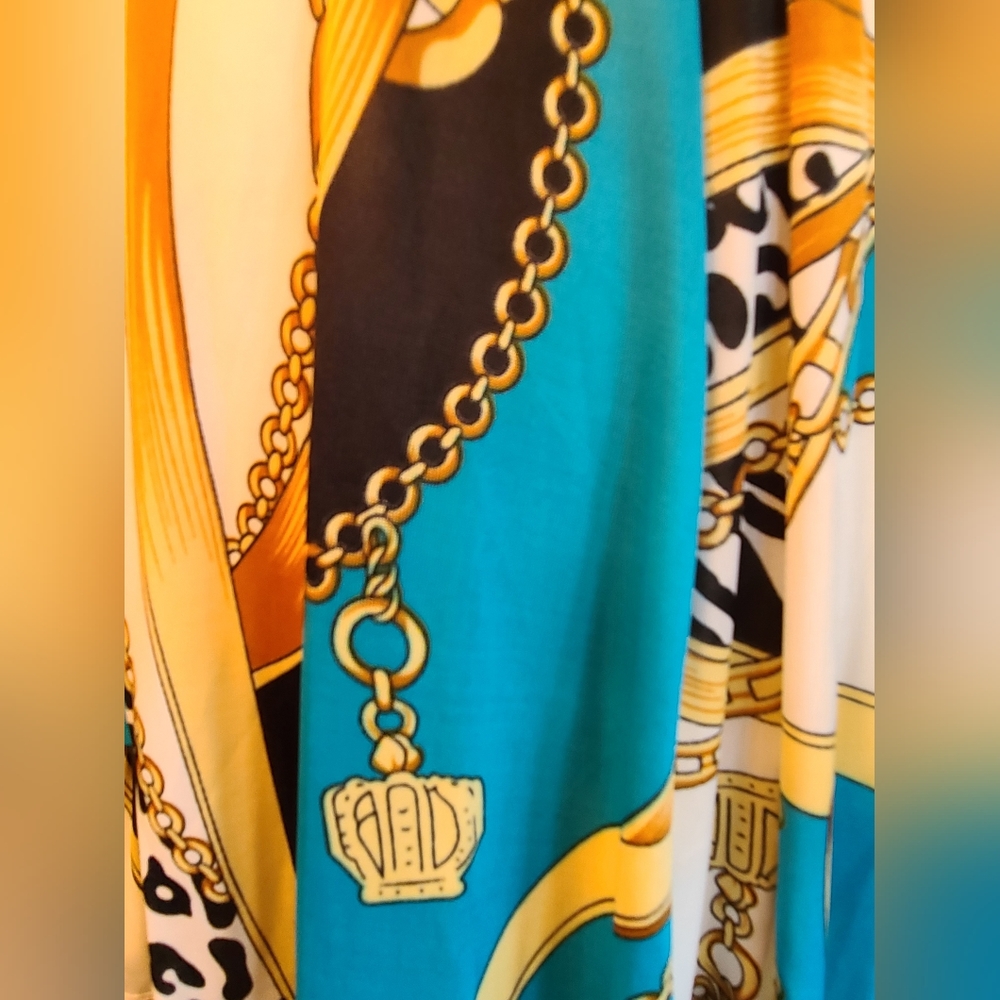 Paradise size L blue/gold dress - Picture 8 of 11
